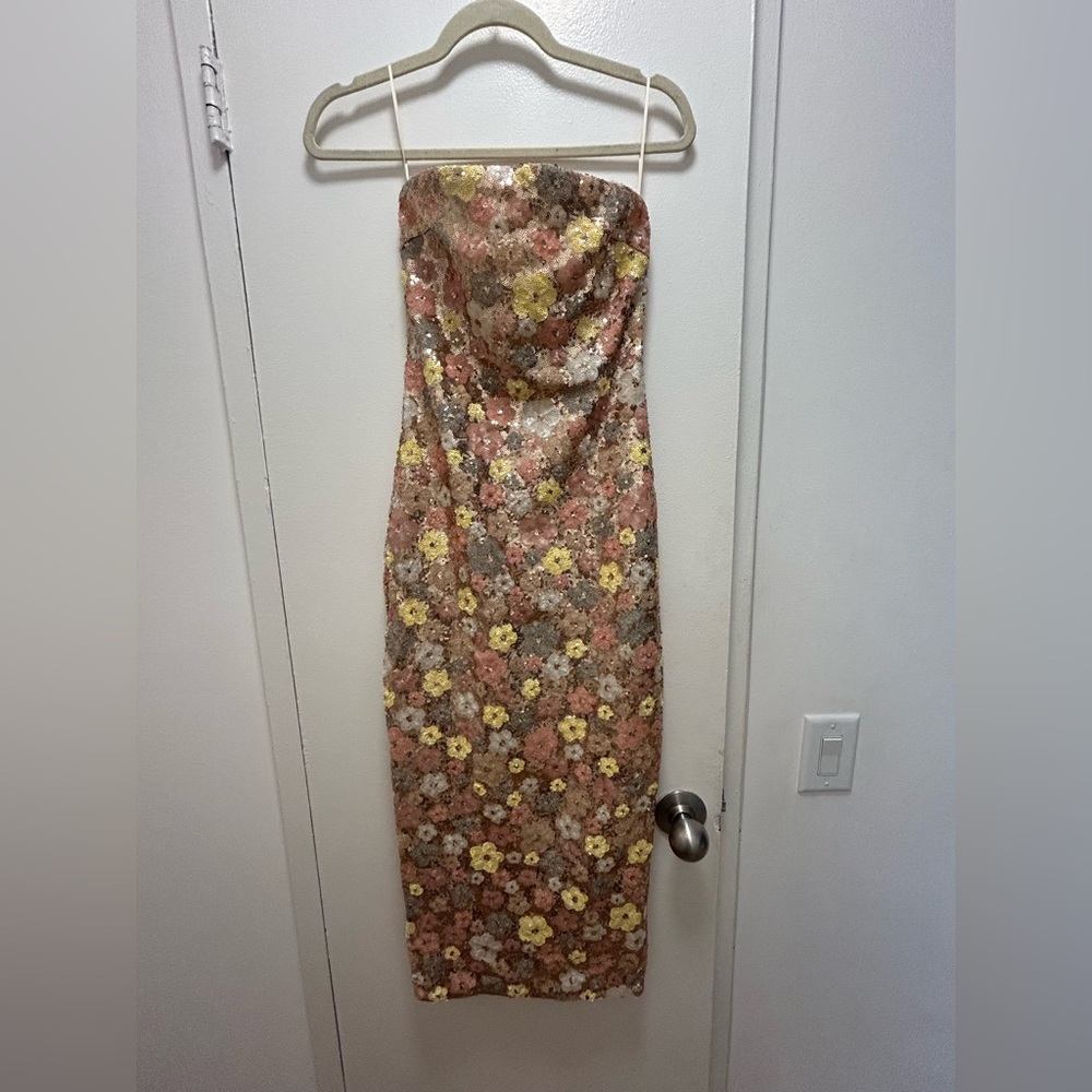 Floral Maxi Dress - Pink and Yellow - Picture 2 of 4